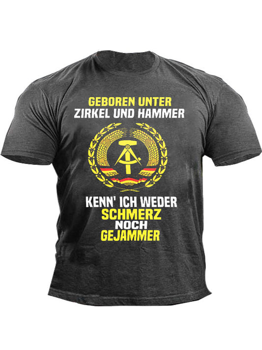 Men's Round Neck Short-sleeved Print T-shirt