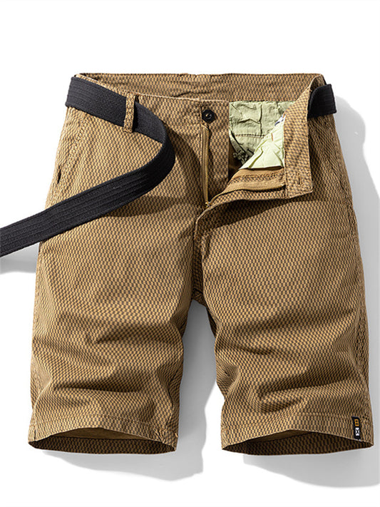 Men's Summer Thin Shorts Cotton Five Pants Retro Printing Simple Men's Pants