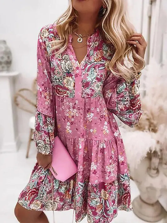 Women's Flower Stitched Skirt Hot Selling Layered Mini Dress