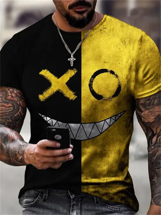 Summer New 3D Personalized Printing Fashion Trend Boys Short-sleeved Animal Pattern T-shirt