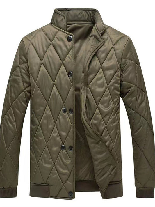 Winter Solid Color Thickened Leisure Sports Comfortable Men's Cotton Jacket Warm Cold Jacket Cotton Wear Clothing