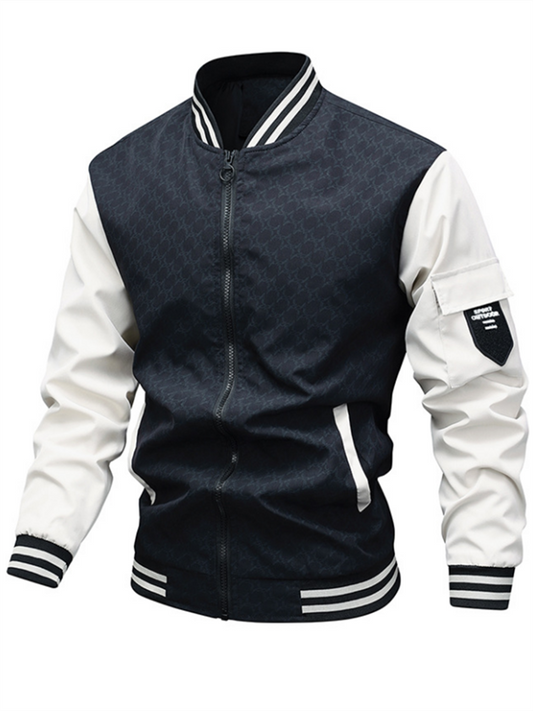 Thin Section of The Baseball Jacket Men's Spring and Fall New Casual Loose Green Middle-aged Jacket Blouse Men's