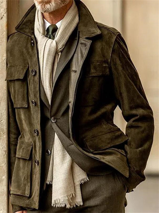 Suede Casual Fashion Men's Coat