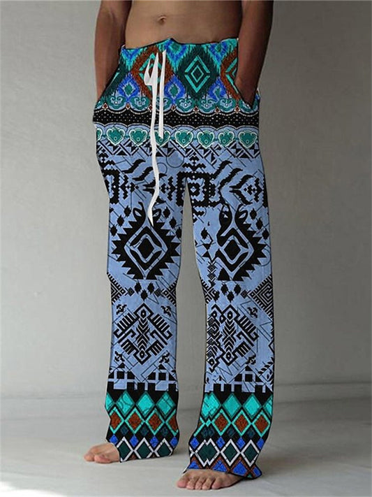 New Arrival Men's Pants 3D Printed Loose-Fit Casual Beach Pants Lightweight Summer Trousers