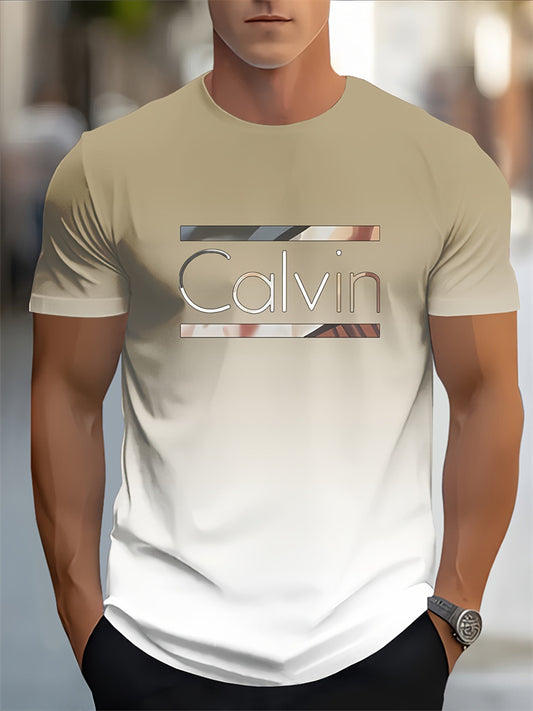 Men's Summer Short-Sleeve Letter Print Sports Fashion T-Shirt 3